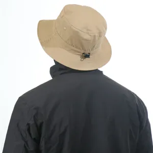 Khaki bucket hat for women men sun protection casual outdoor adjustable summer hat casual style