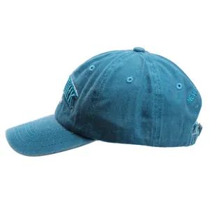 Washed cotton baseball cap for men and women, vintage casual style solid sun hat.
