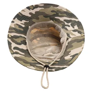 Outdoor camo bucket hat for men, perfect for summer sun protection, fishing, and hiking.