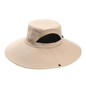 Breitkrempiger wasserdichter Sonnenhut schnelltrocknender Angelhut für Outdoor-Wandern.