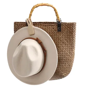 Portable magnetic hat clip for travel outdoor sun protection leather magnetic holder for bags
