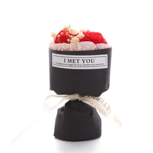 Bello piccolo bouquet di rose artificiali regalo romantico san valentino auto decoro