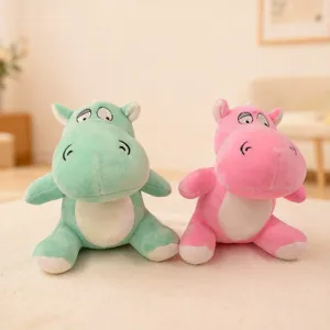 7 Inch Super Soft Hippo Plush Toy Cute Stuffed Animal Claw Machine Doll Wedding Gift