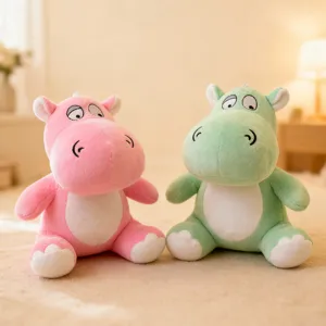 Soft Stuffed Hippo Plush Toy Cute Animal Doll Cartoon Plushie Pillow Birthday Gift For Kids Home Decor