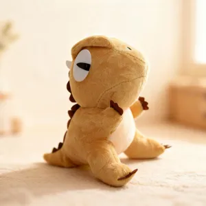 Cute big eye dinosaur plush toy detail, soft stuffed animal doll for claw machine and gifts