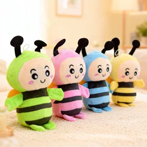 Schattige Tekenfilm Kleine Bij Pluche Speelgoed Knuffeldier Zachte Pop Pluizige Metgezel Speelgoed Kinderen Verjaardag Cadeau Huisdecoratie