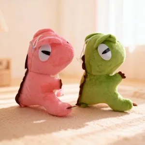 Cute 7-inch plush dinosaur toy big-eyed soft doll for claw machine and gift wholesale