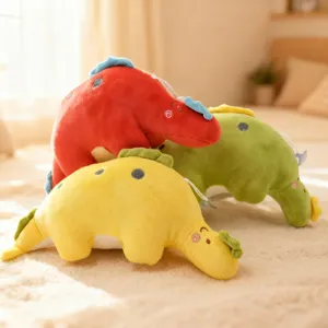Cute cartoon dinosaur plush toy soft stuffed animal doll pillow for kids home decor