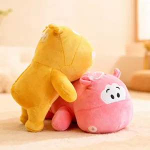 Cute soft hippo plush toy cartoon stuffed animal doll claw machine pillow cute home decor gift