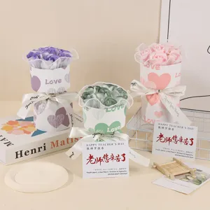 Beautiful artificial rose soap flower bouquet gift for Valentine's Day, anniversary and romantic occasions.
