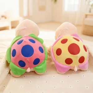 Colorful plush turtle toy cute stuffed animal doll for kids gift claw machine plushie