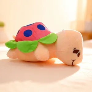 Adorable strawberry turtle plush toy soft stuffed animal pillow for kids cute gift.