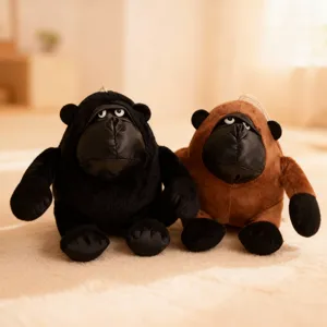 7-inch cute gorilla plush toy claw machine doll soft stuffed animal gift for kids wholesale