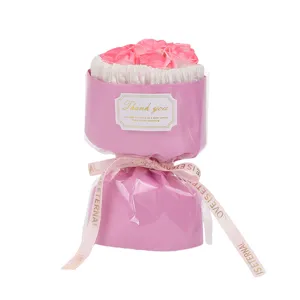 Mini soap rose bouquet 7 heads artificial flowers gift for Valentine birthday packaging