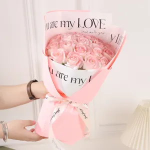 Ramo de rosas de jabon rosa regalo para San Valentin cumpleanos sorpresa romantica