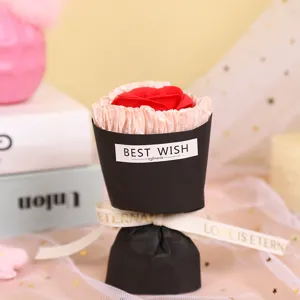 Mini artificial rose bouquet gift box Valentine's Day party car air vent interior decoration