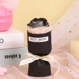 Mini black rose bouquet gift for Valentine's Day, cute car air outlet decoration and party.
