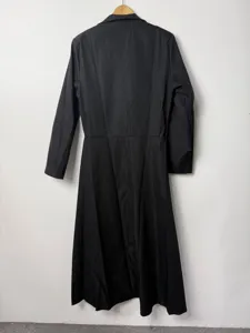 Men's Black Long Suit Coat Formal A-Line Banquet Outerwear Detailed Product View Item