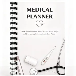 Ιατρικό σημειωματάριο planner με σπείρα και παρακολούθηση υγείας για καθημερινή χρήση.