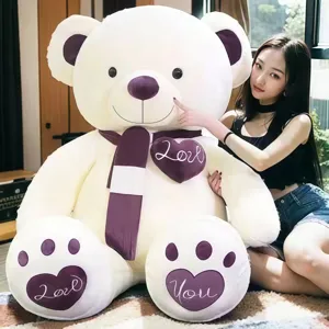 Cute Stuffed Teddy Bear Plush Toy Soft Hugging Pillow Giant Animal Doll Birthday Gift For Kids And Girlfriend
