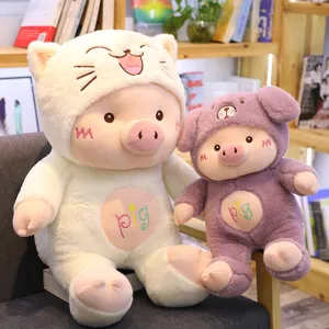 Peluche de cochon mignon poupée douce oreiller coussin de sommeil beau cadeau pour filles.