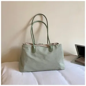 Casual lichtgewicht canvas shopper tas voor dames dagelijks gebruik grote schoudertas