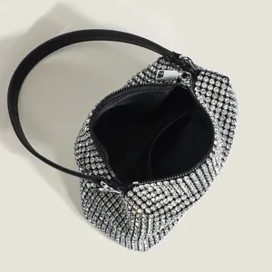 Sac à épaule scintillant en strass pour femmes, sac à main tendance en cristal