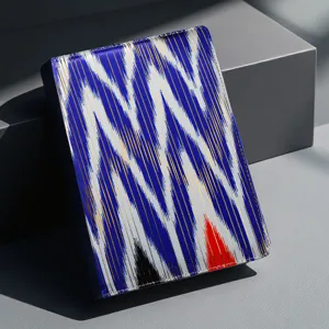 Cuaderno de estilo étnico con patrón Ikat tradicional, diario de tapa dura para escritura.