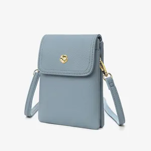 Femmes Petit Sac Bandoulière Cuir PU Motif Litchi Sac à Épaule Minimaliste Sac Téléphone Portable Sac à Main