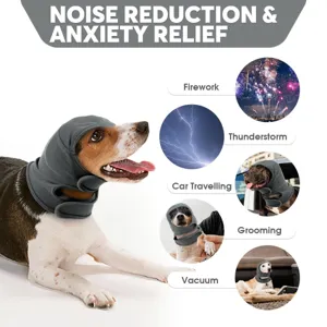 Hond geluidswering oorbeschermer zachte kalmerende snood voor angstverlichting en verzorging.