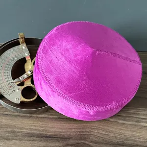 Purple velvet dome hat ethnic style traditional Kazakh cap for women and children main photo