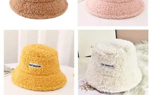 Chapeau bob en fausse fourrure mouton peluche femme hiver chaud epais doux bonnet