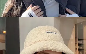 Chapeau de pecheur en fourrure d'agneau d'hiver pour femme, bonnet epais style de loisir.