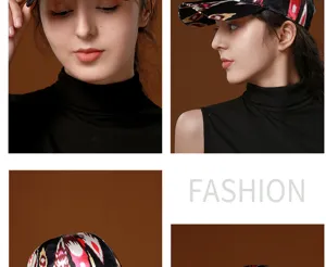 Detail view of the ethnic style baseball cap featuring vibrant geometric patterns.