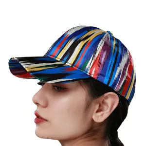 Unisex Ethnic Style Atlas Pattern Baseball Cap Vintage Geometric Printed Sun Protection Outdoor Sports Adjustable Dad Hat