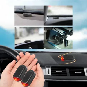Solar Auto Alarmlampe Warnleuchte LED Blinken Anti-Diebstahl Sicherheit KFZ Licht