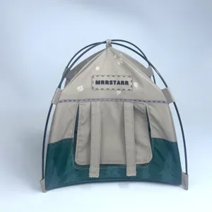 Miniature camping tent 1:12 scale dollhouse toy photography prop tiny khaki green shelter