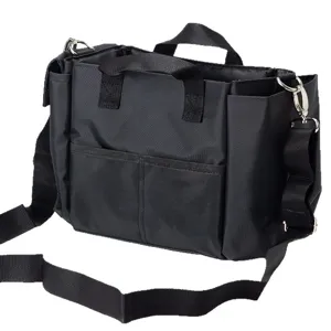 Μαύρη τσάντα ώμου πολλαπλών τσεπών επαγγελματική τσάντα αποθήκευσης εργαλείων μακιγιάζ