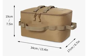 Sac de rangement camping en plein air sac à outils tactique organiseur pliable kaki