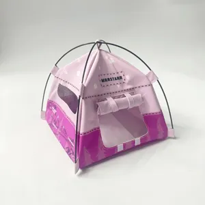 Mini pink camping tent 10cm dollhouse toy miniature photography prop scenery cute item