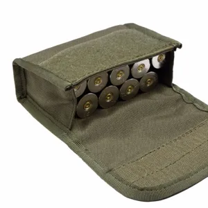 Tactical 10-hole 12ga shotgun shell pouch MOLLE military utility ammo bag utility gear.
