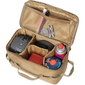 Sac de rangement de camping portable avec compartiments grande capacité organisateur d'outils