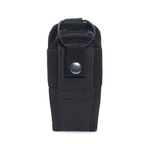 Tactical walkie talkie pouch MOLLE attachment bag black outdoor radio holster holder protective