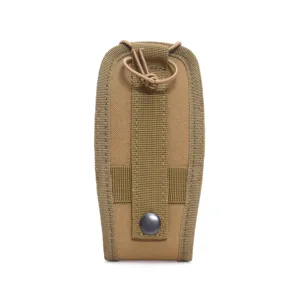 Tactical walkie-talkie pouch MOLLE accessory outdoor protective radio holder in khaki color