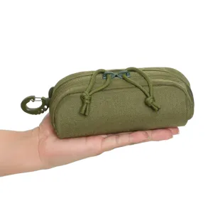 Tactical nylon hard shell sunglasses pouch molle accessory storage bag for outdoor sports use.