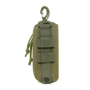 Tactical nylon hard shell glasses case outdoor sunglasses storage bag with molle system.