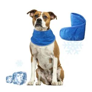 Pet cooling collar for dogs and cats summer breathable mesh ice cooling scarf bandana