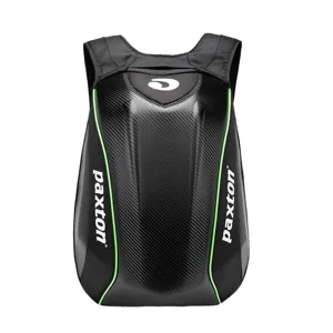 Waterproof motorcycle helmet backpack, large capacity hard shell carbon fiber riding bag.