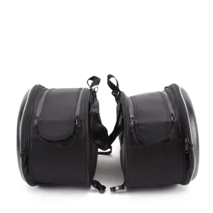 Waterproof motorcycle saddlebags side bags dual motorcycling travel gear black main view