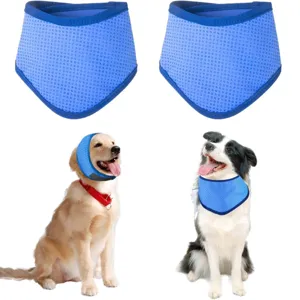 Pet cooling neck wrap breathable mesh dog scarf summer cool collar pet cooling accessories